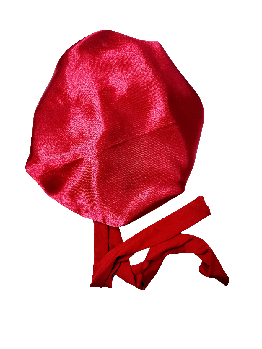 ✨ Ruby Reversible Satin Sleep Bonnet – Red & Pink Double-Layer Hair Protection Bonnet