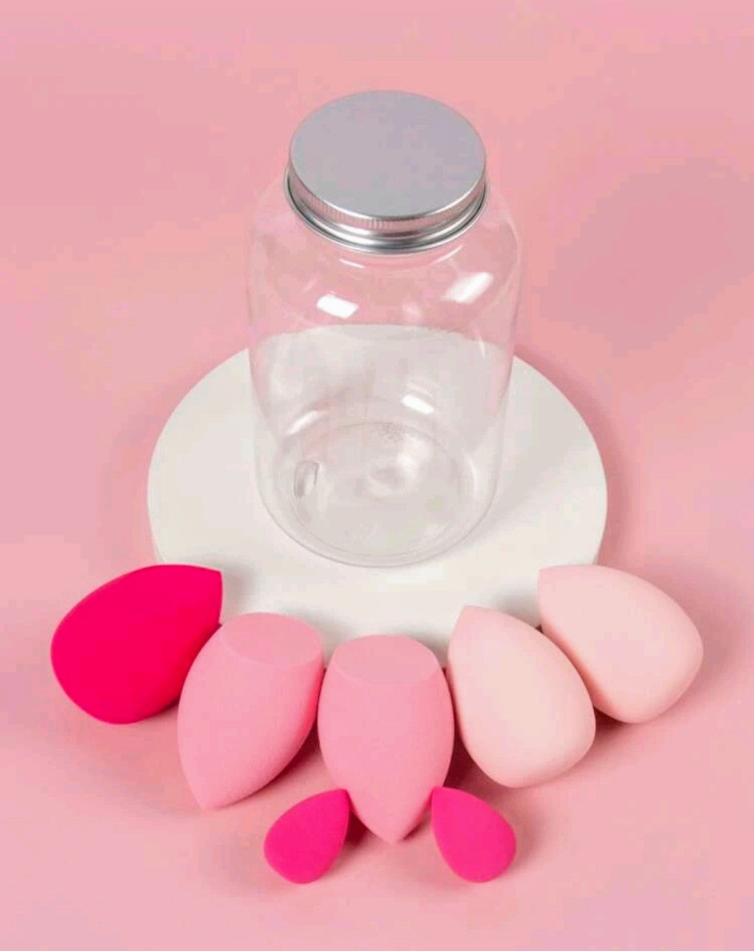 Lashes2cute 7 Piece Makeup Sponge Set Pink