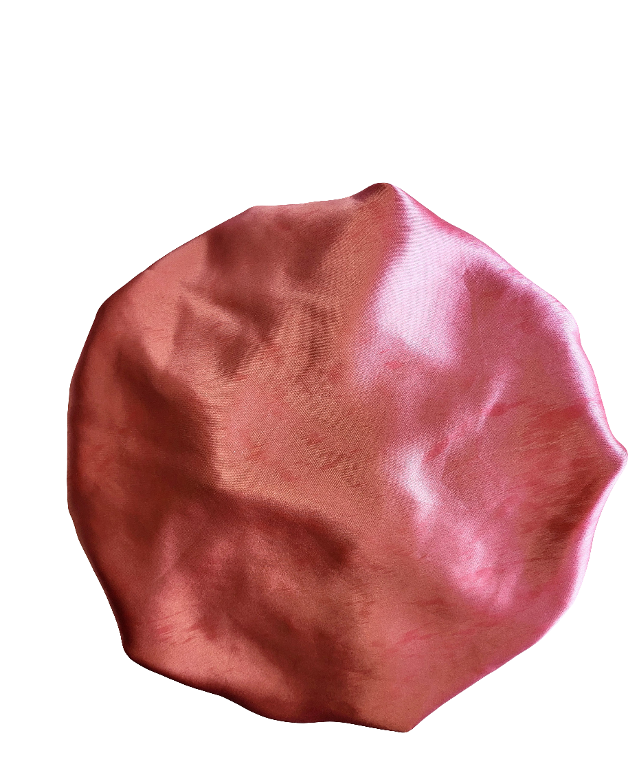 PINK CORAL Reversible Satin Bonnet for Hair