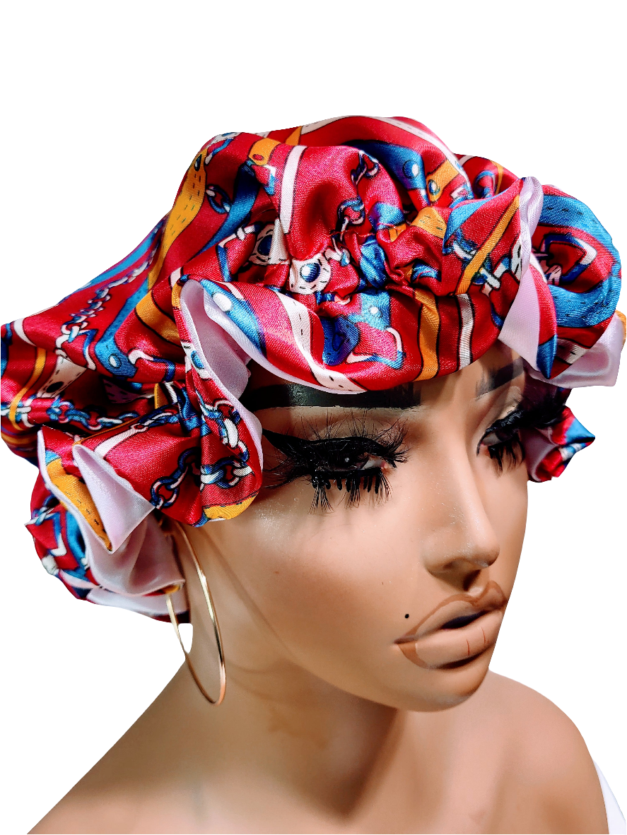"MYA" Reversible Sleeping Satin Hair Bonnet