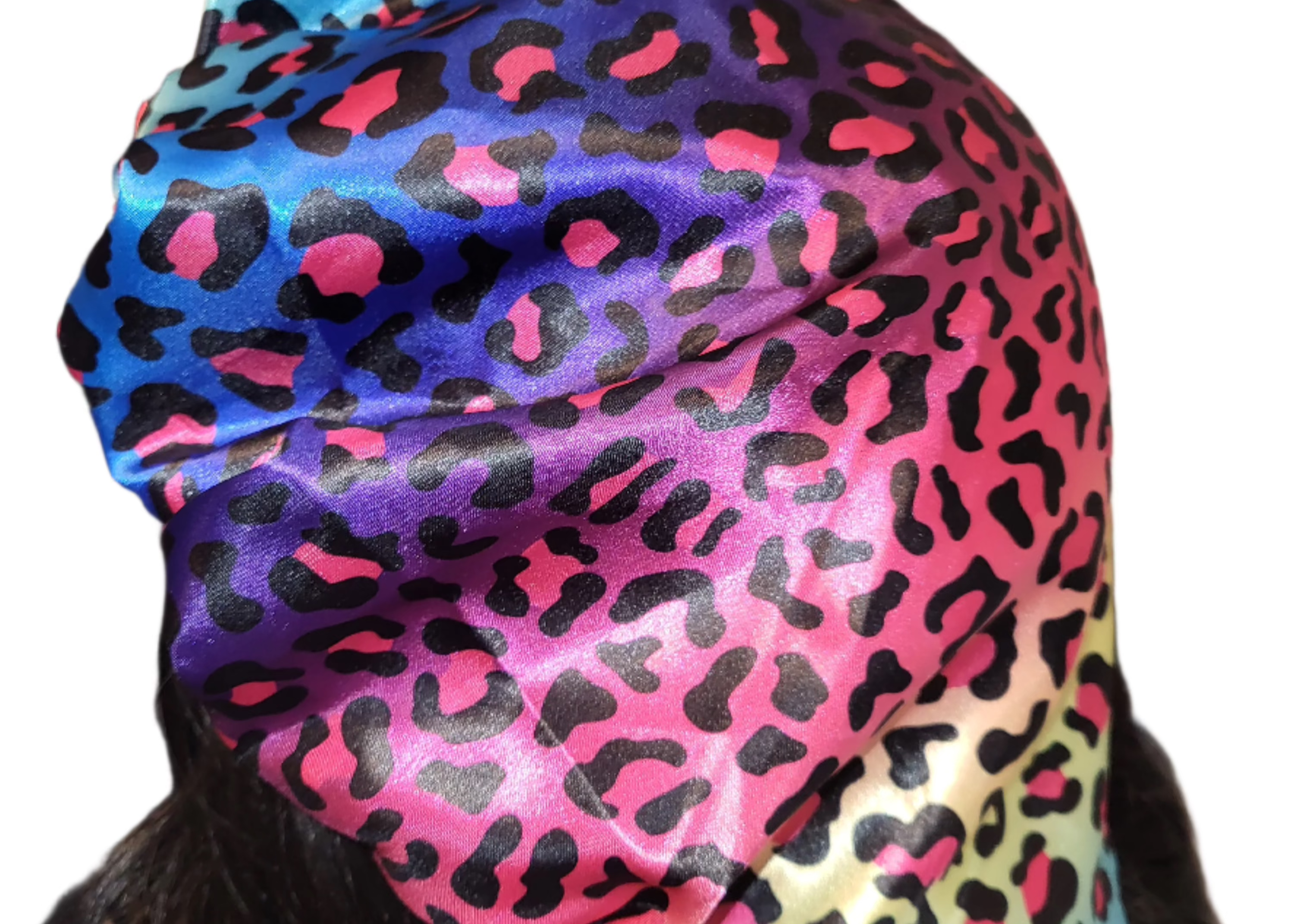 MULTI COLORED Wide Band Elastic Single Layer Satin Hair Bonnet