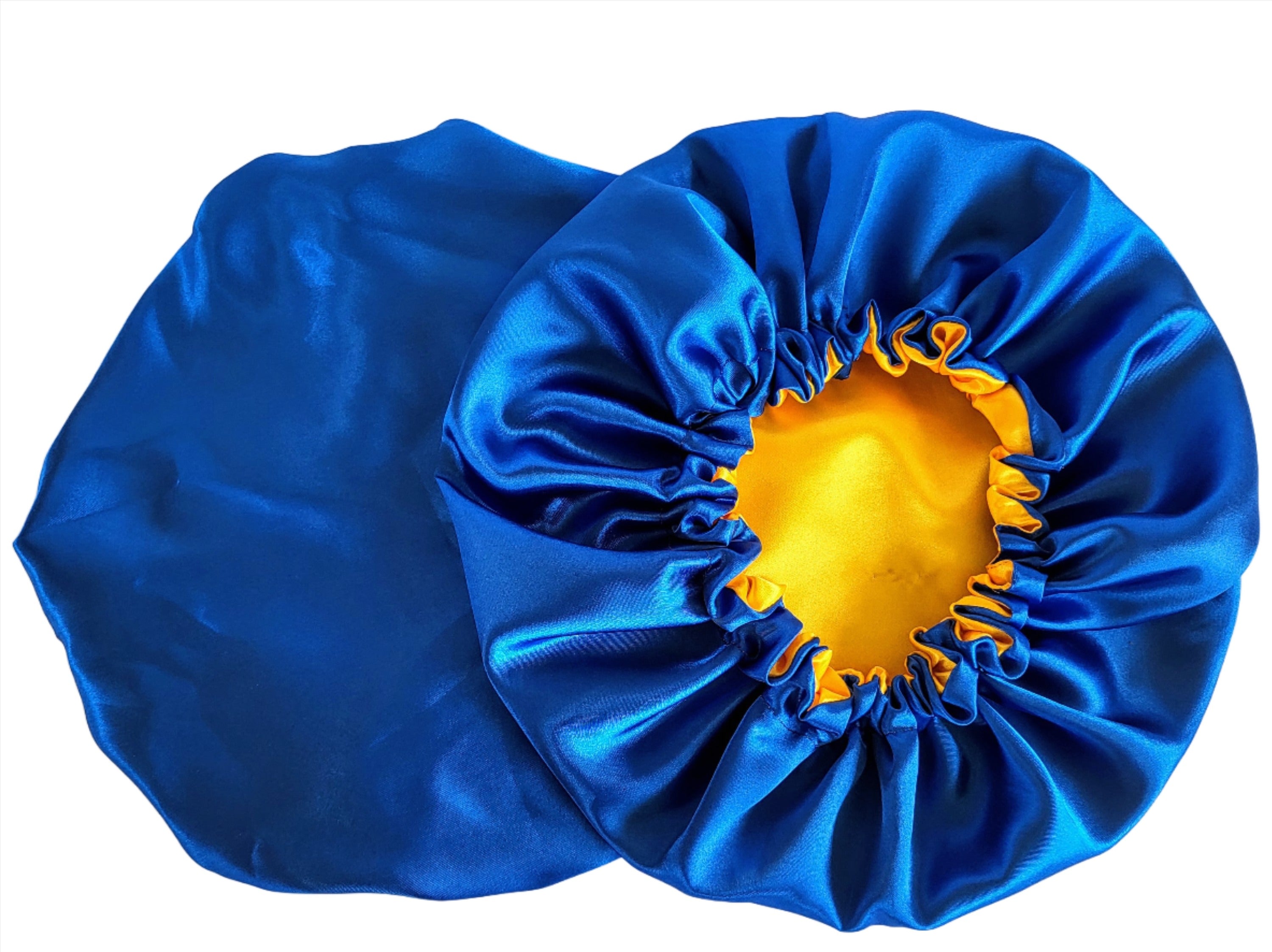 BLUE AMBER Reversible Sleeping Satin Hair Bonnet
