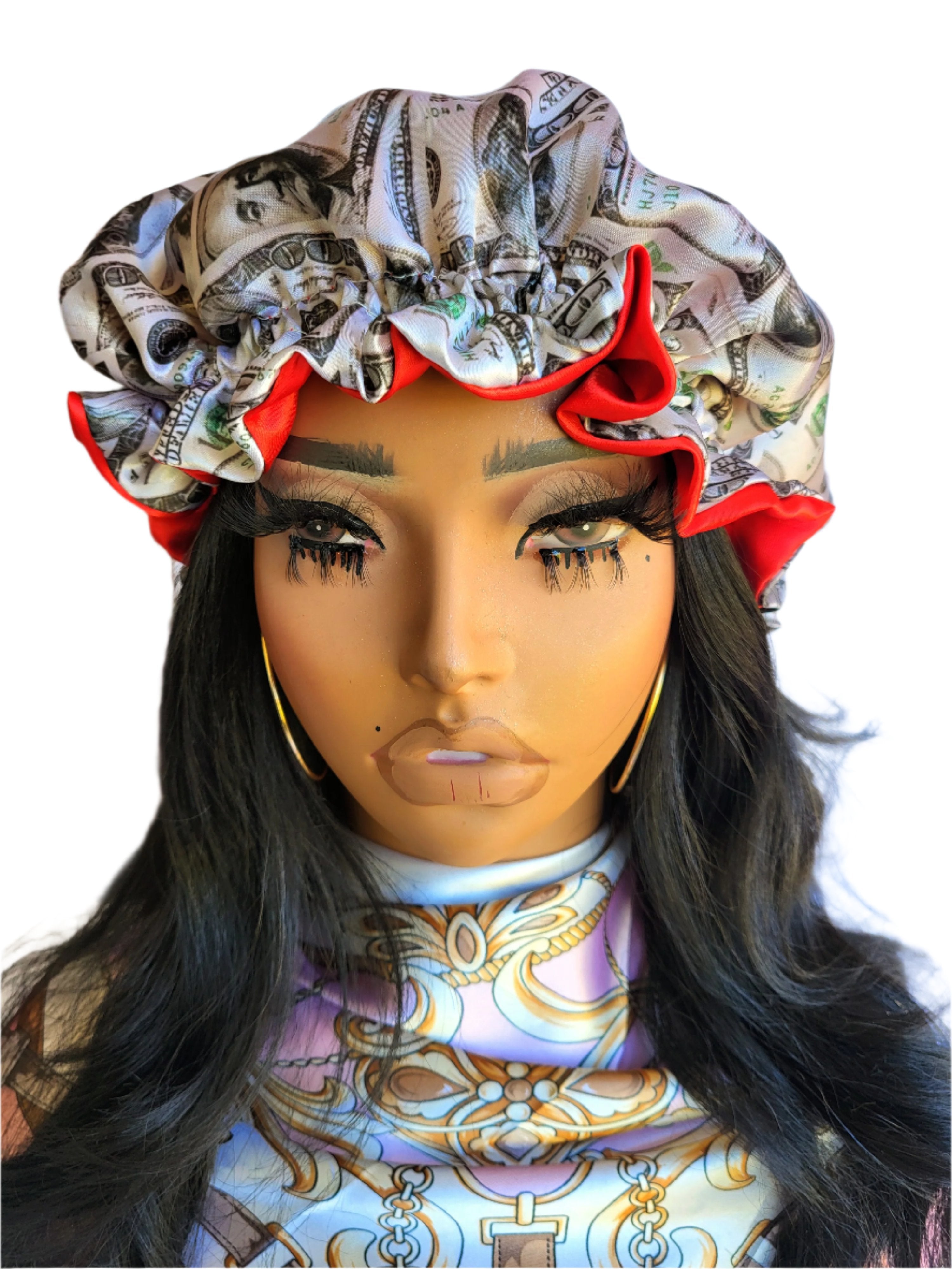 GREEN MONEY – Reversible Satin Hair Bonnet
💚💵 Double the Style, Double the Protection! 💵💚
