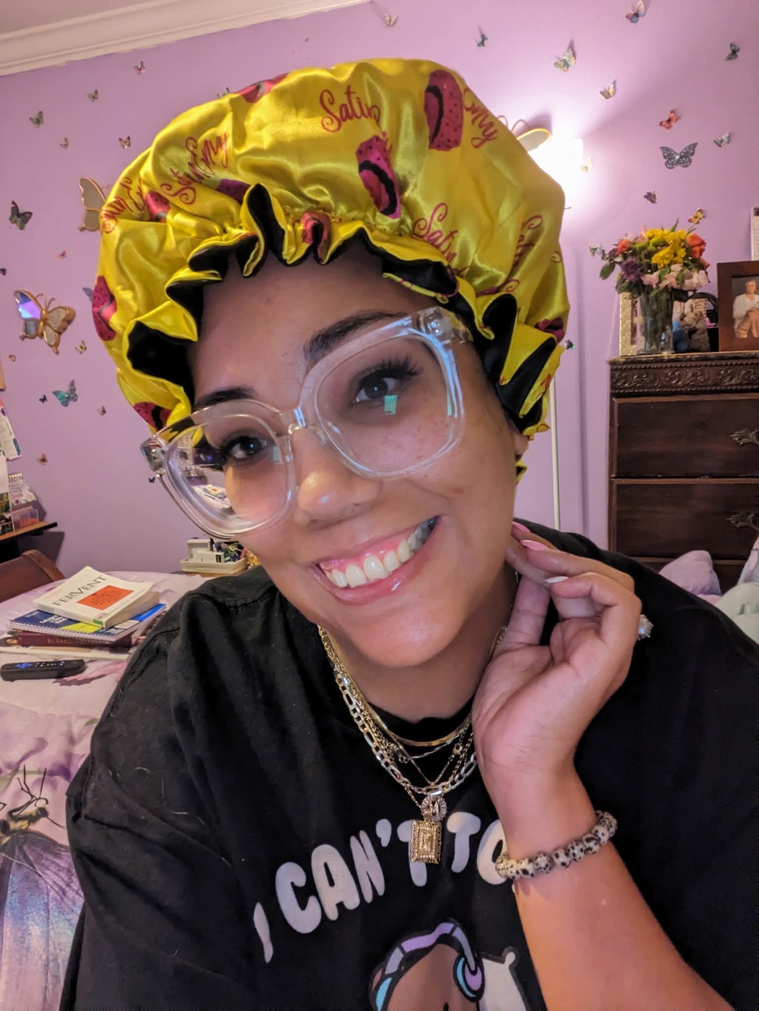 SATIN ENVY YELLOW Reversible Sleeping Satin Hair Bonnet