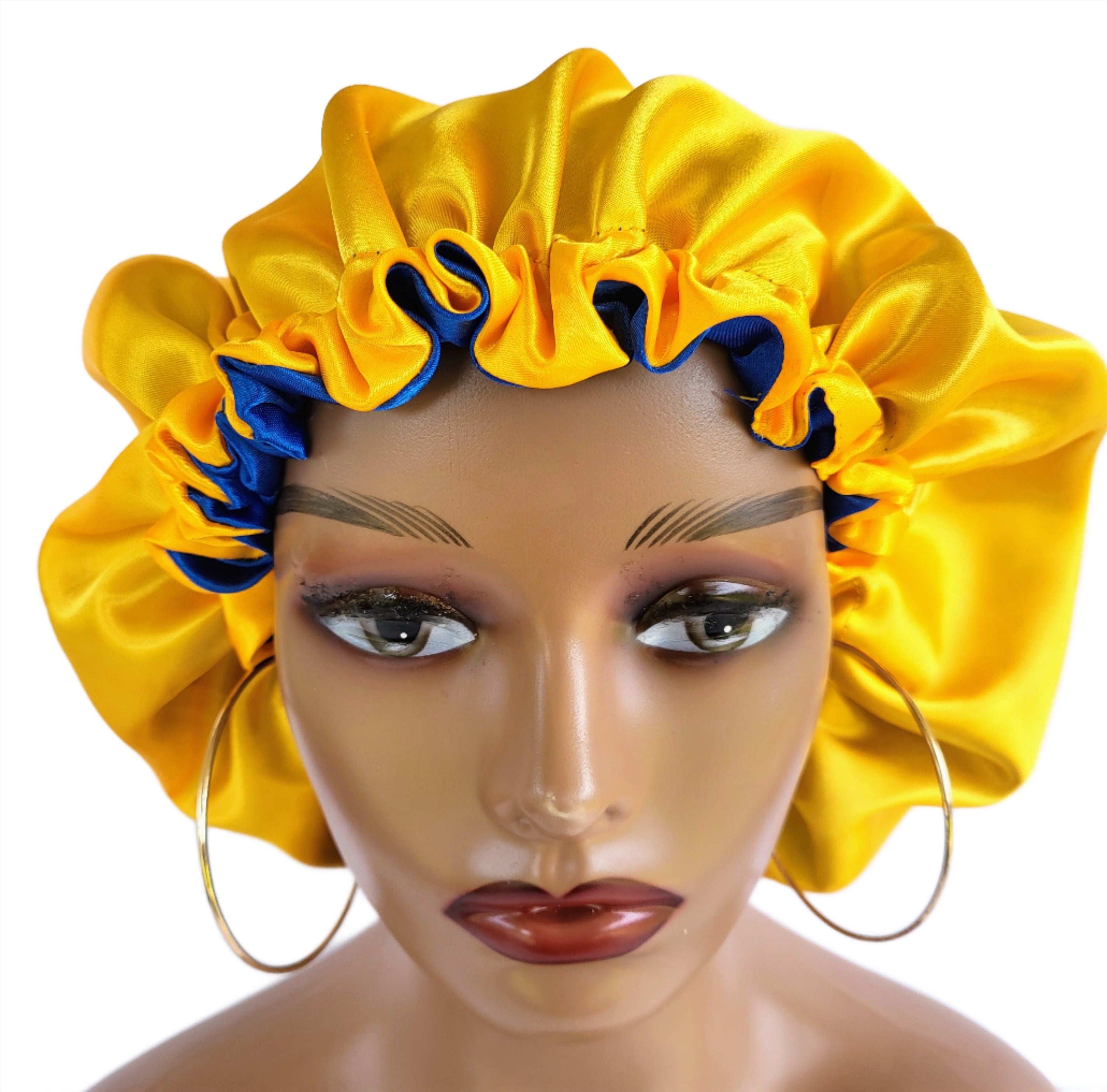 BLUE AMBER Reversible Sleeping Satin Hair Bonnet