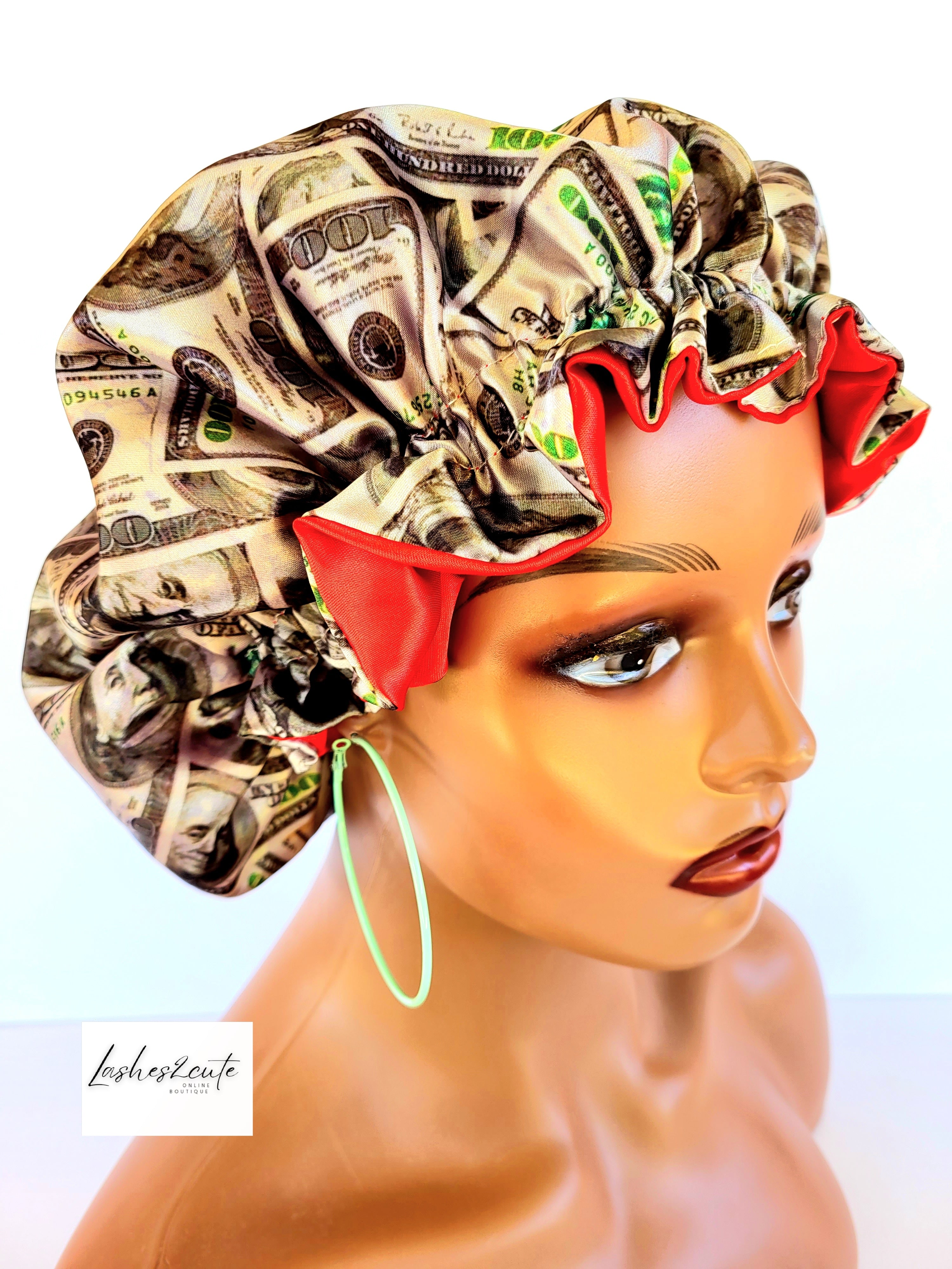Reversible Sleeping Satin Wavy Bonnet Money Print