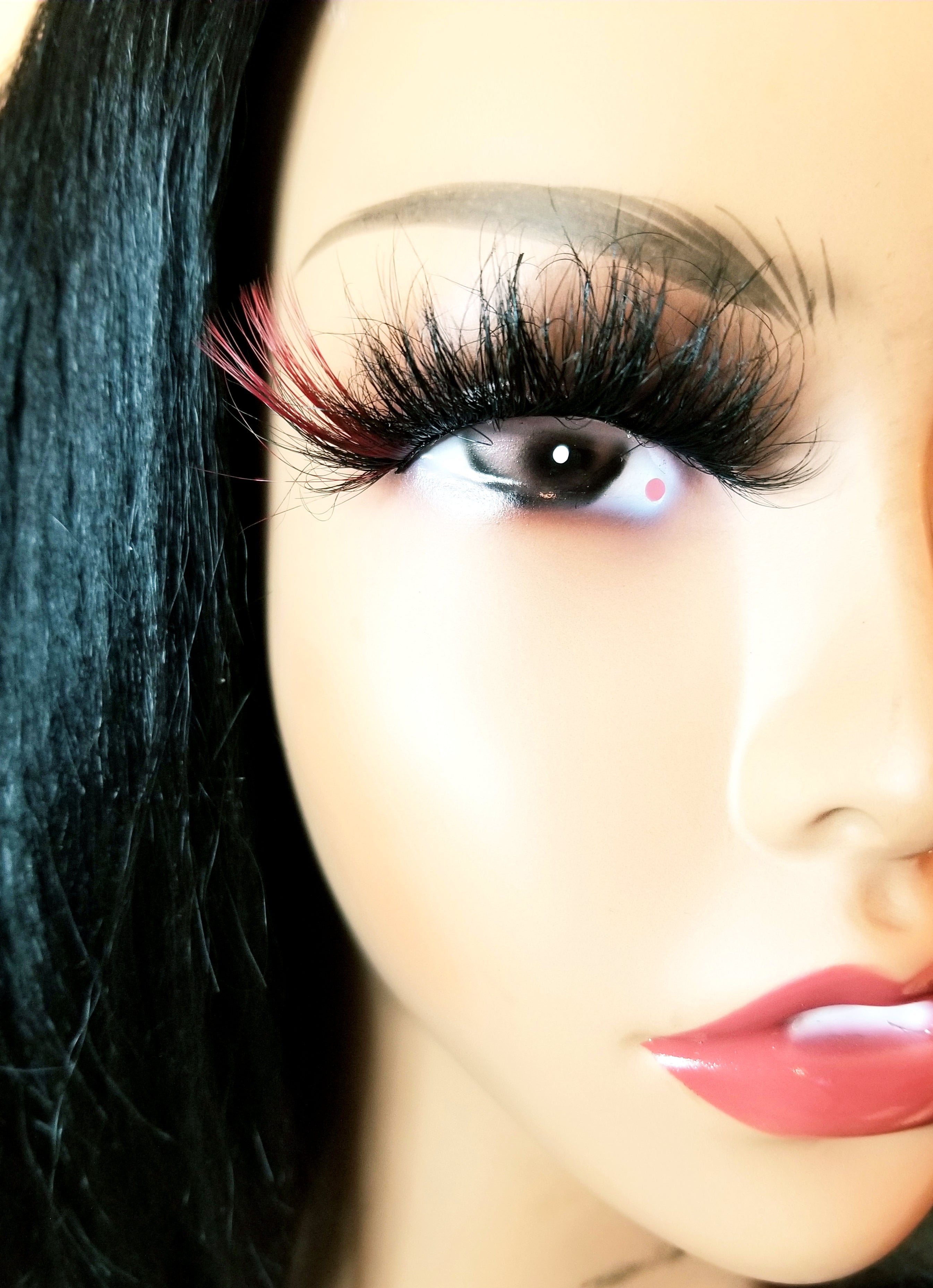 "Wine" Fluffy Volume Colorful False Eyelash