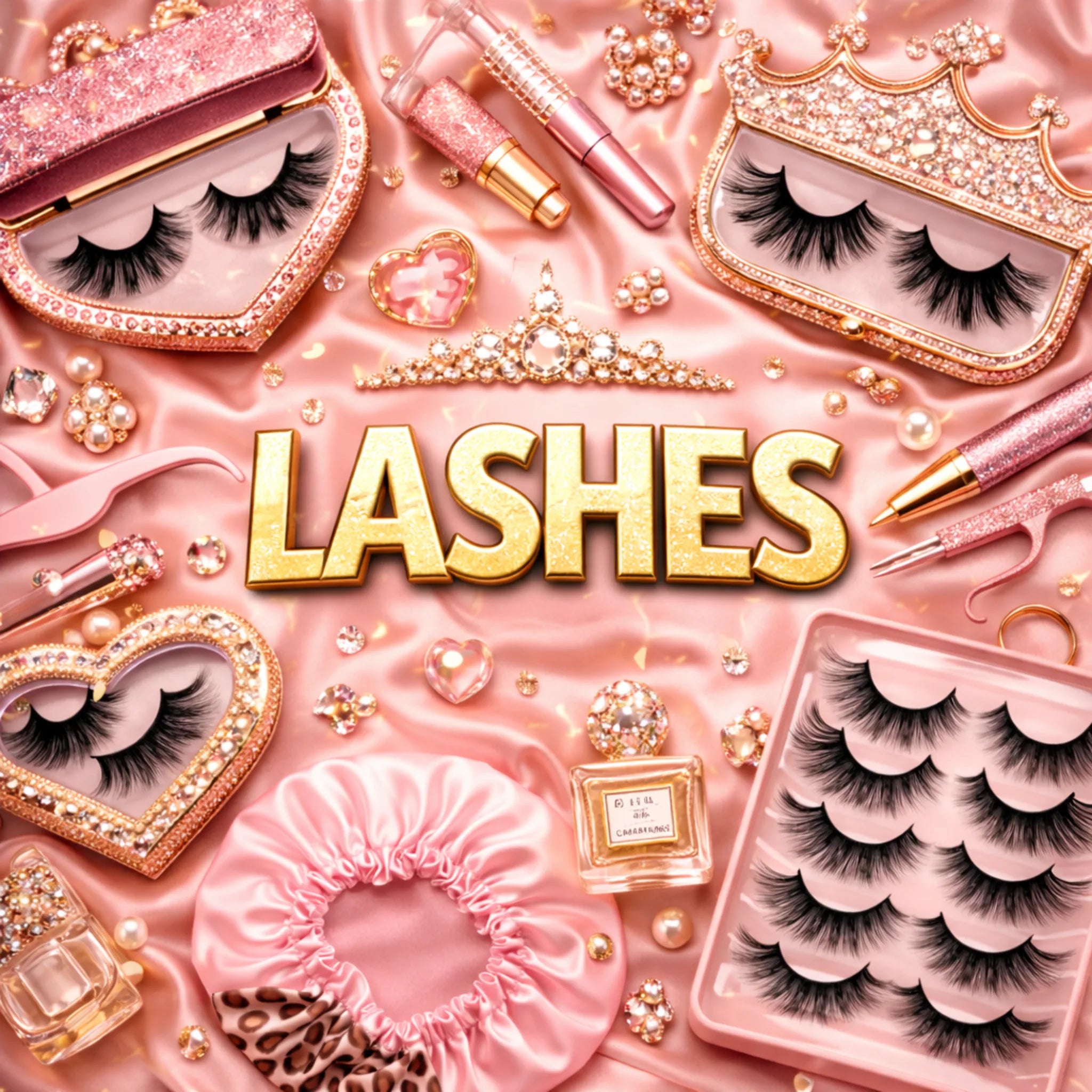 Luxury mink lashes from Lashes2Cute featuring dramatic false eyelashes, glam lash cases, and premium beauty accessories.