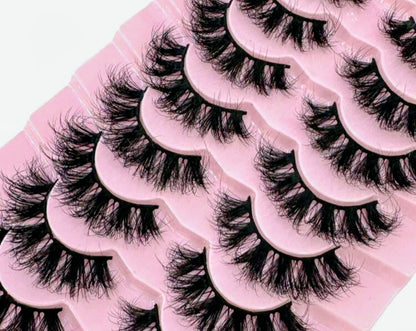 8 Pair Volume Lash Set | 20-25mm D Curl Fluffy Faux Lashes