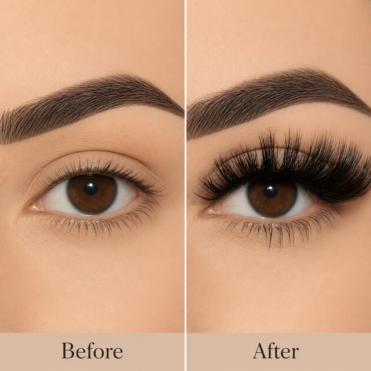 Before and after close-up comparison of a woman&