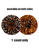 Leopard Reversible Satin Sleeping Bonnet