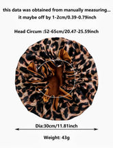 Leopard Reversible Satin Sleeping Bonnet