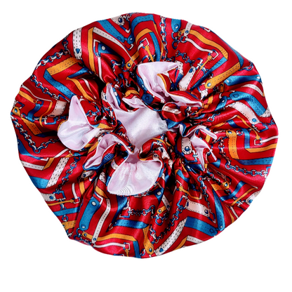 &quot;MYA&quot; Reversible Sleeping Satin Hair Bonnet