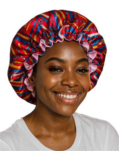 &quot;MYA&quot; Reversible Sleeping Satin Hair Bonnet