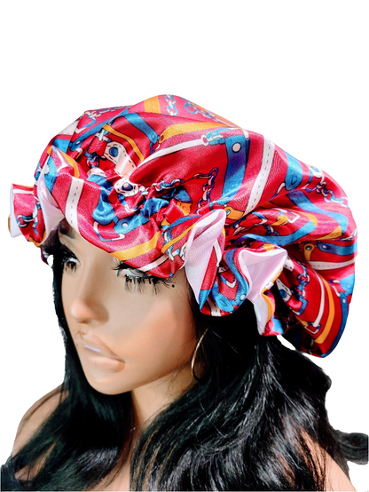 &quot;MYA&quot; Reversible Sleeping Satin Hair Bonnet