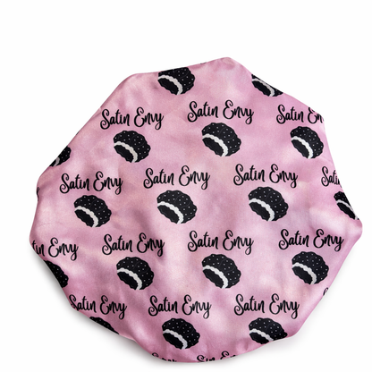 SATIN ENVY PINK Reversible Sleeping Satin Hair Bonnet