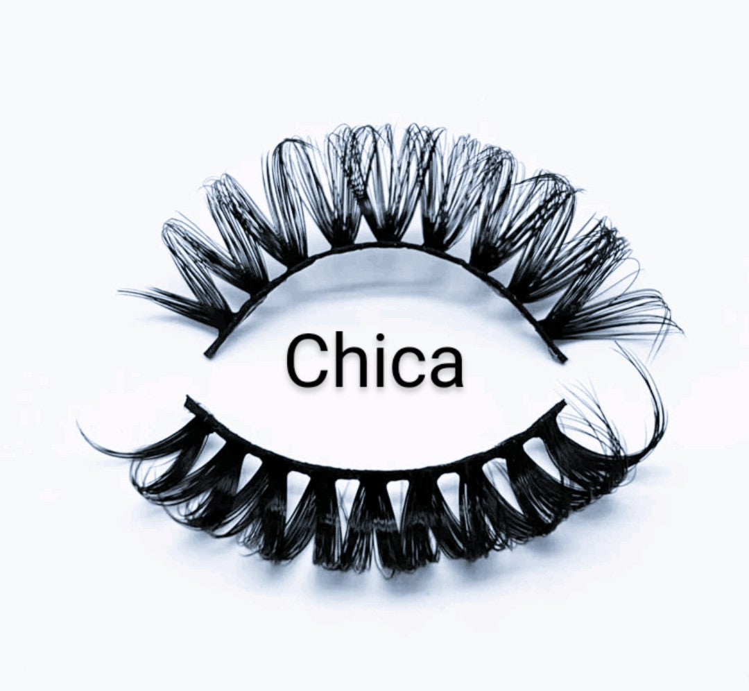 “Chica”20 毫米人造水貂 D 形卷曲俄罗斯睫毛