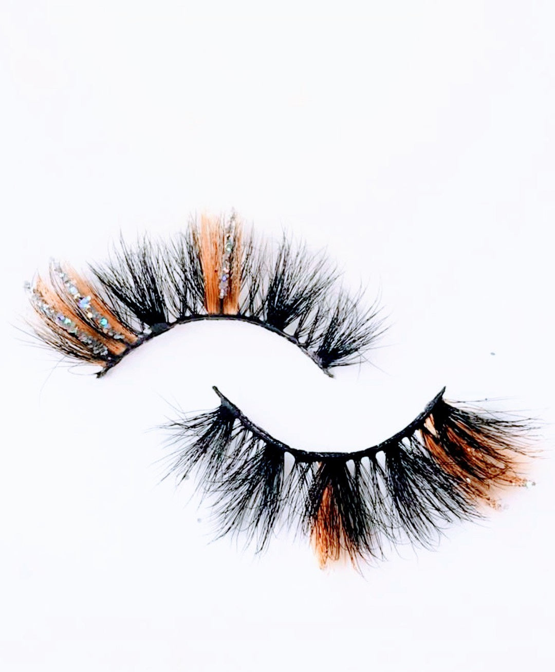 "Autumn Glam" 20mm Glitter Fluffy False Eyelash