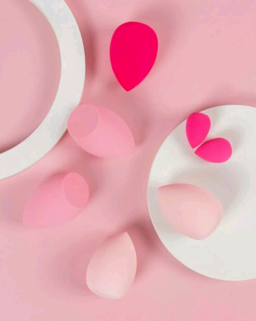 Lashes2cute 7 Piece Makeup Sponge Set Pink