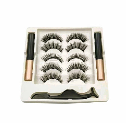 5 Pair 3D Magnetic Natural Eyeliner &amp; Eyelashes Kit