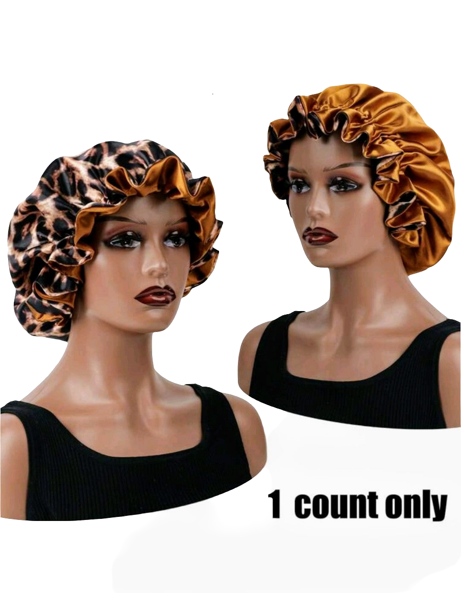 Leopard Reversible Satin Sleeping Hair Bonnet