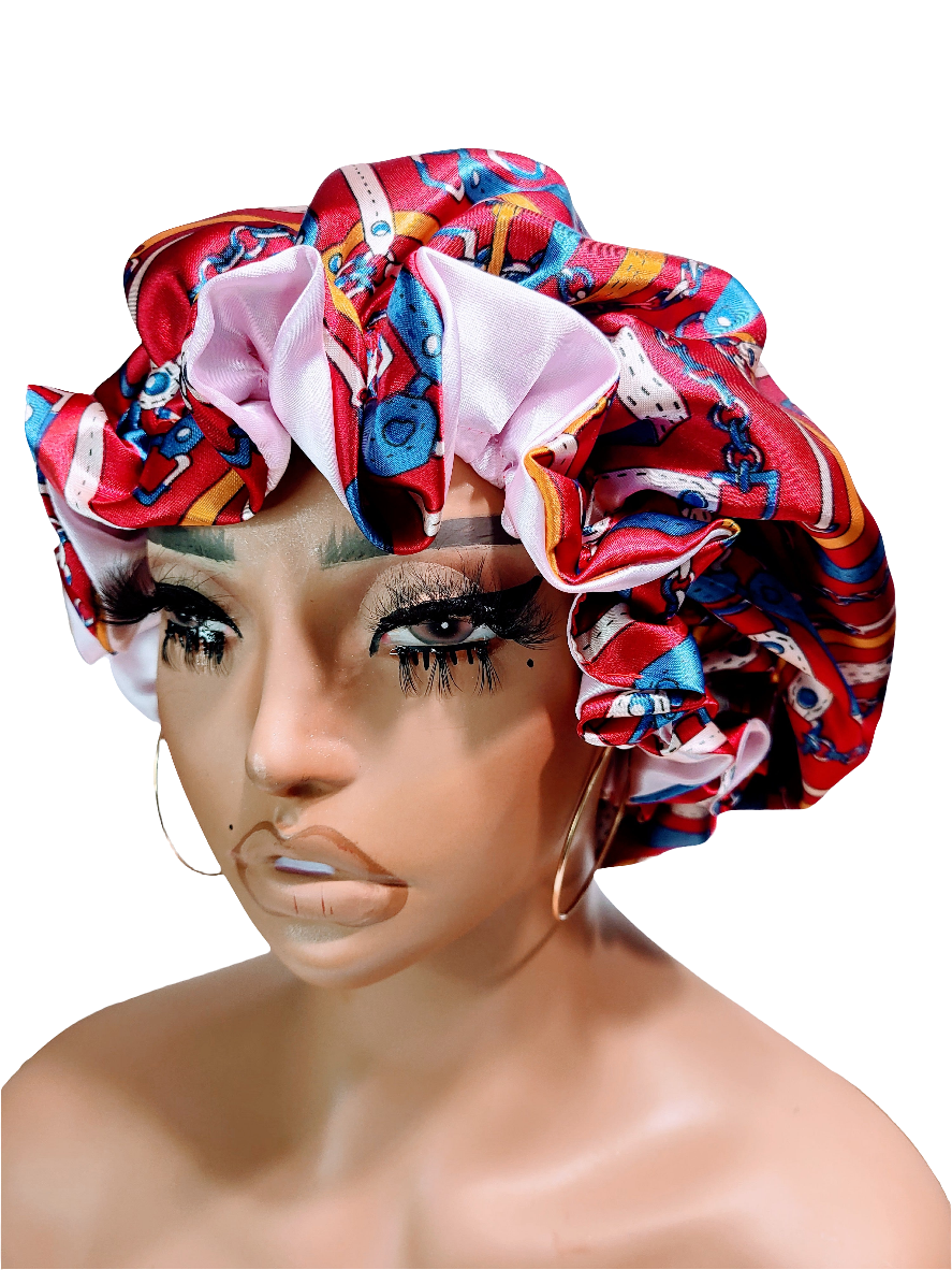 &quot;MYA&quot; Reversible Sleeping Satin Hair Bonnet