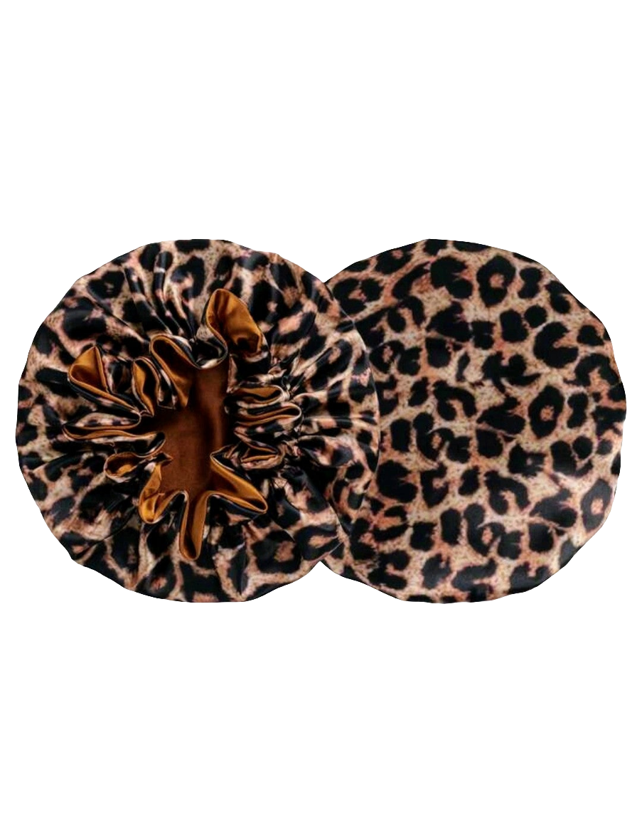 Leopard Reversible Satin Sleeping Hair Bonnet