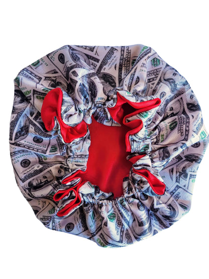 GREEN MONEY – Reversible Satin Hair Bonnet💚