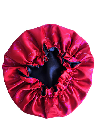 SATIN ENVY RED Reversible Sleeping Satin Hair Bonnet