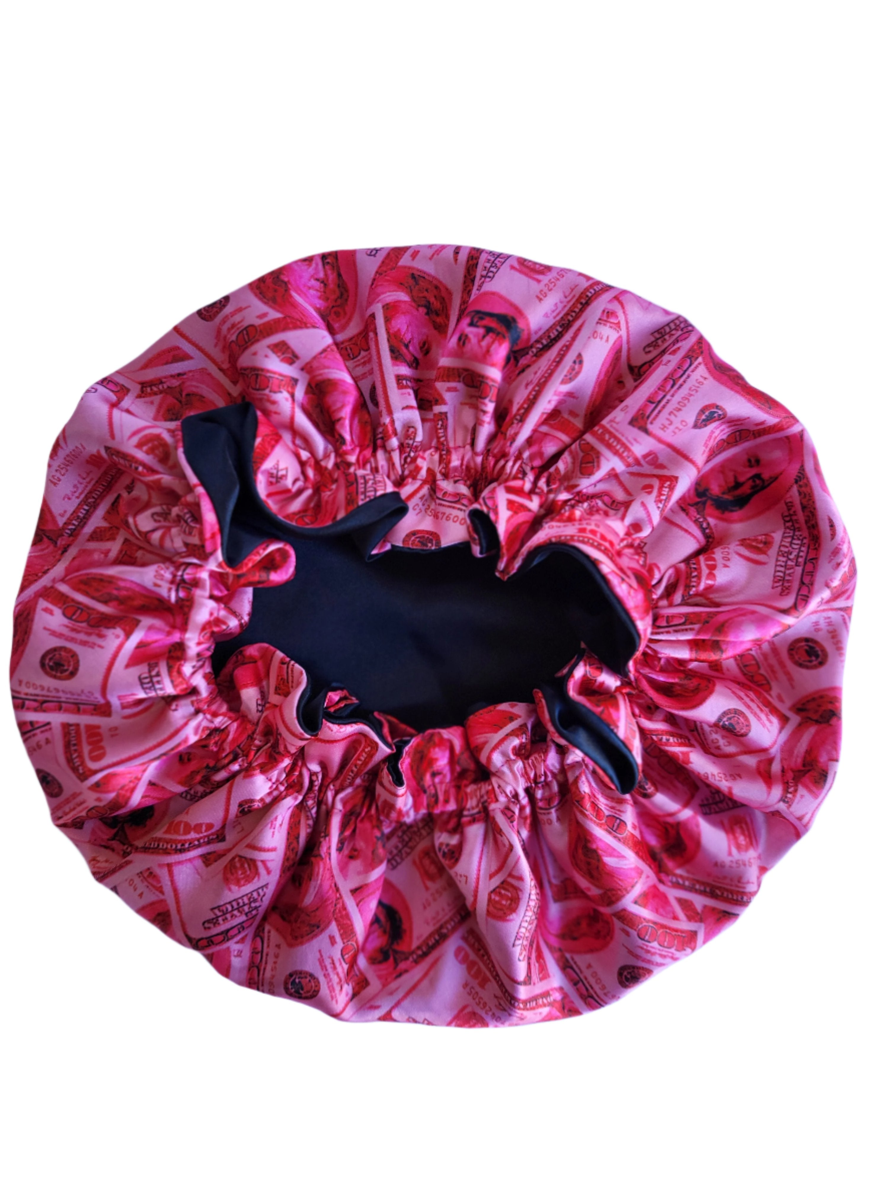 RED MONEY Reversible Sleeping Satin Wavy Bonnet