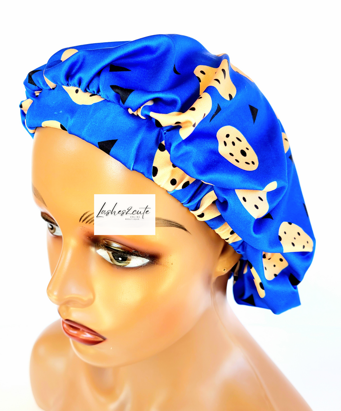 Luxury Fitted Blue Cookie Bonnet