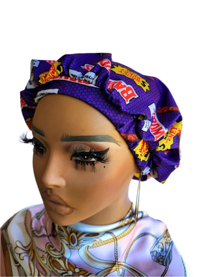 HONEY BERRY PURPLE Tight Fitted Single Layer Hair Bonnet