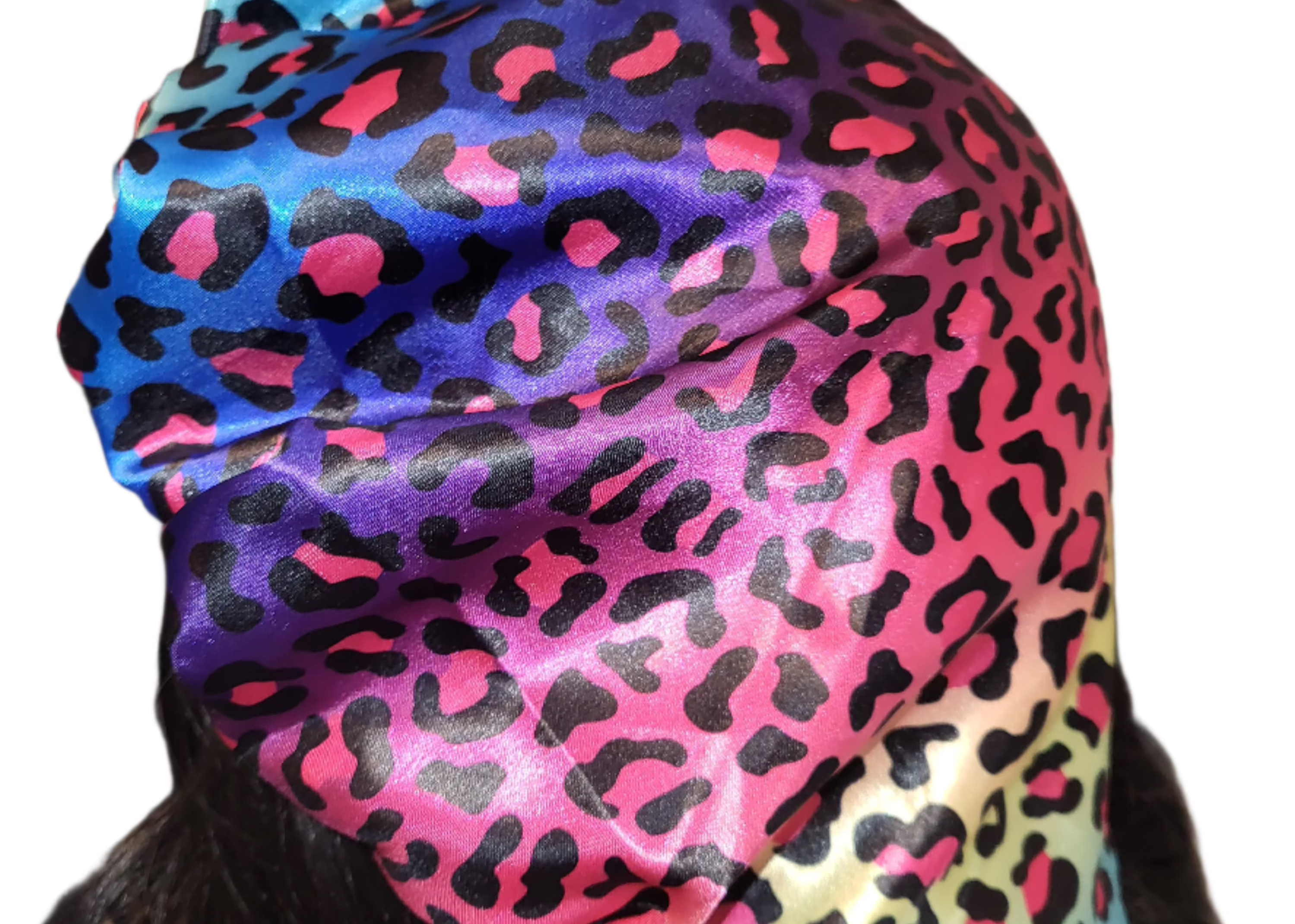 MULTI COLORED  Wide Band Elastic Single Layer Satin Hair Bonnet