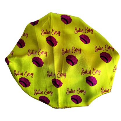 SATIN ENVY YELLOW Reversible Sleeping Satin Hair Bonnet