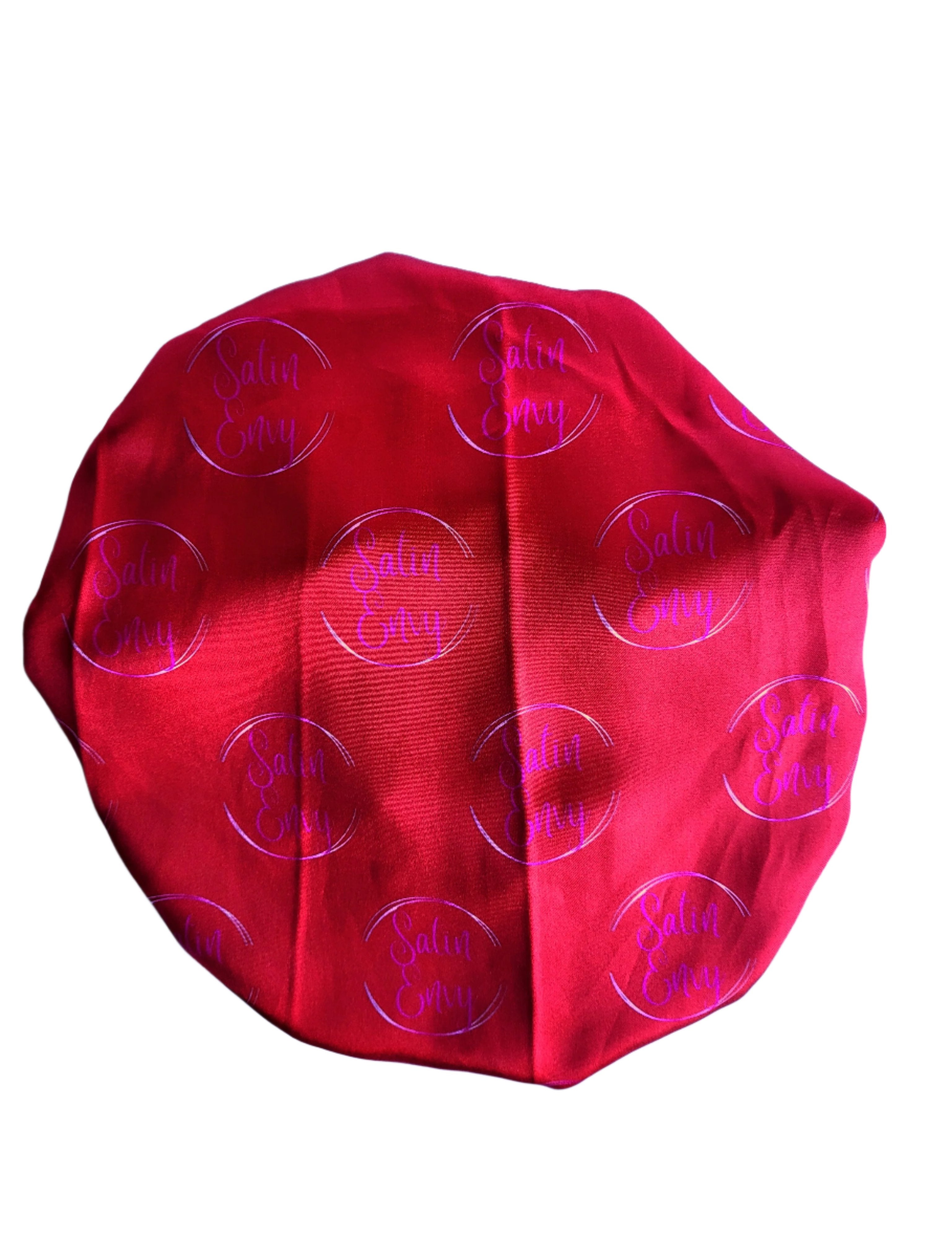 SATIN ENVY RED Reversible Sleeping Satin Hair Bonnet