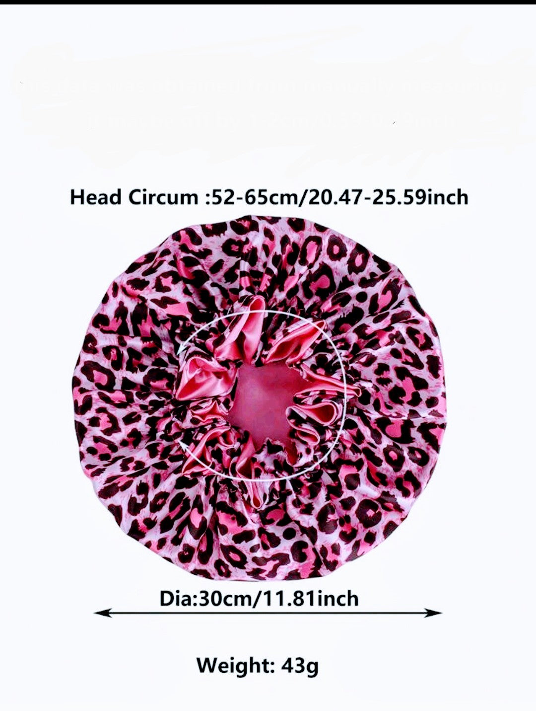 Hot Pink Leopard Reversible Satin Sleeping Hair Bonnet