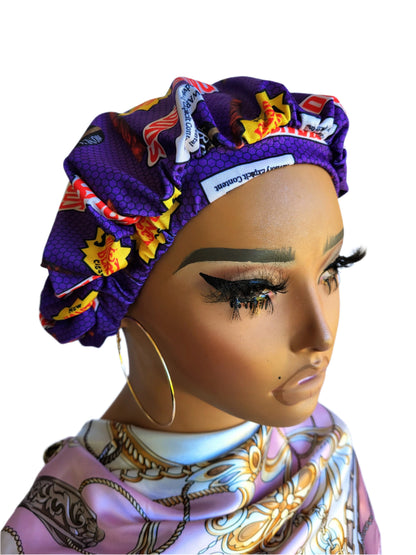 HONEY BERRY PURPLE Tight Fitted Single Layer Hair Bonnet