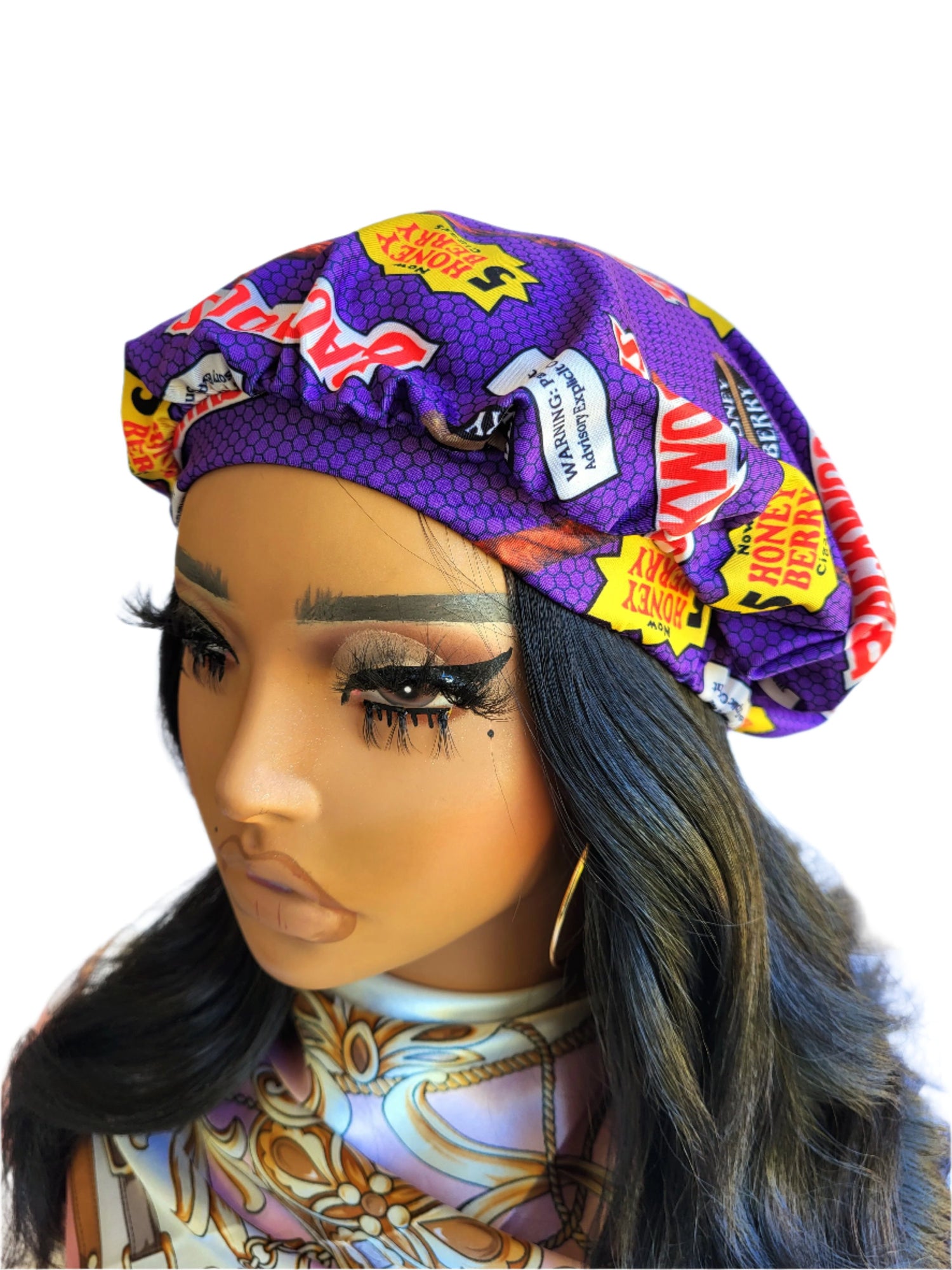 HONEY BERRY PURPLE Tight Fitted Single Layer Hair Bonnet