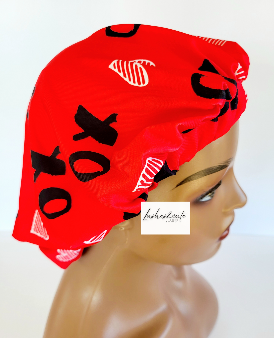 Luxury Fitted Red XO Bonnet