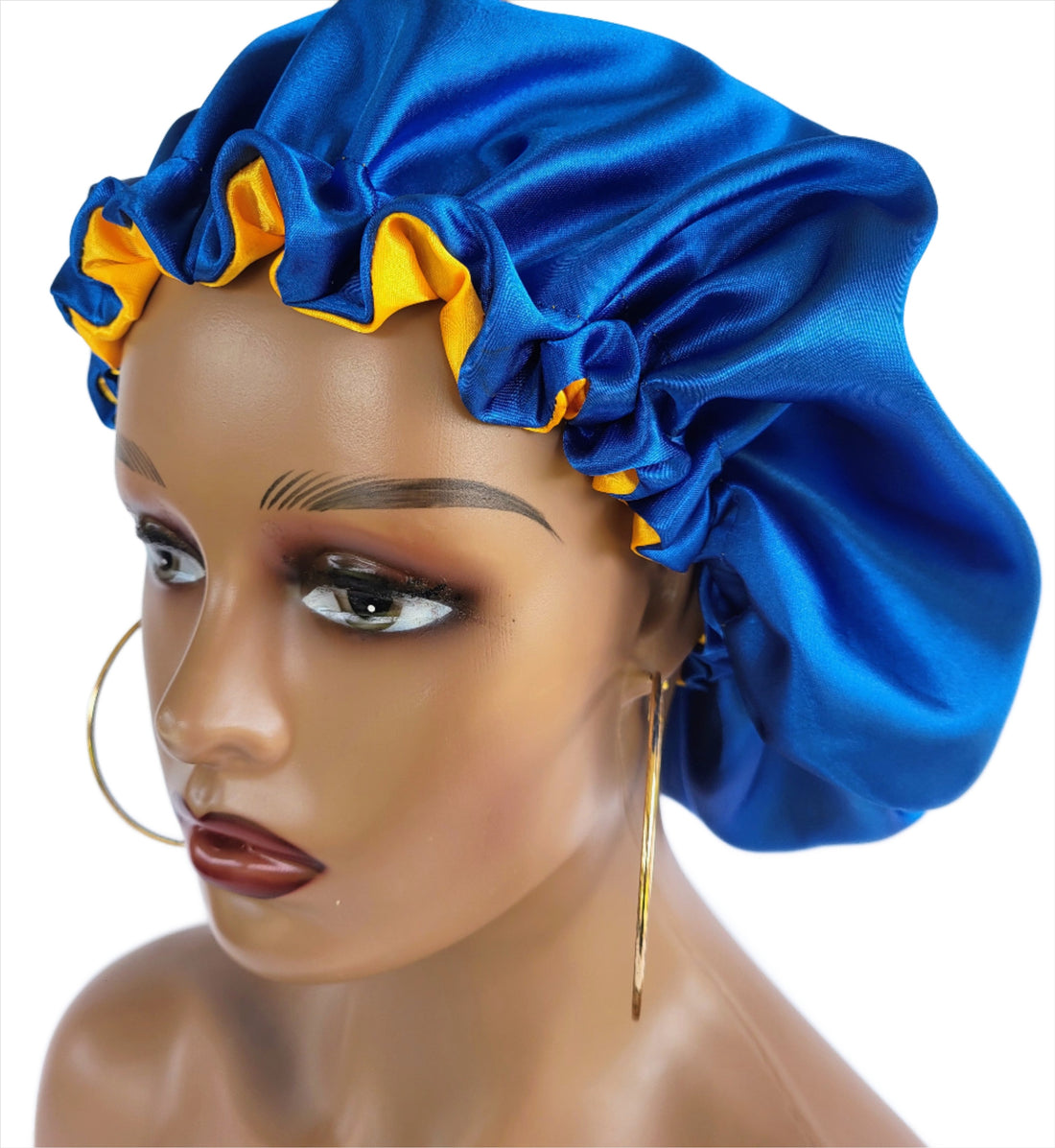 BLUE AMBER Reversible Sleeping Satin Hair Bonnet