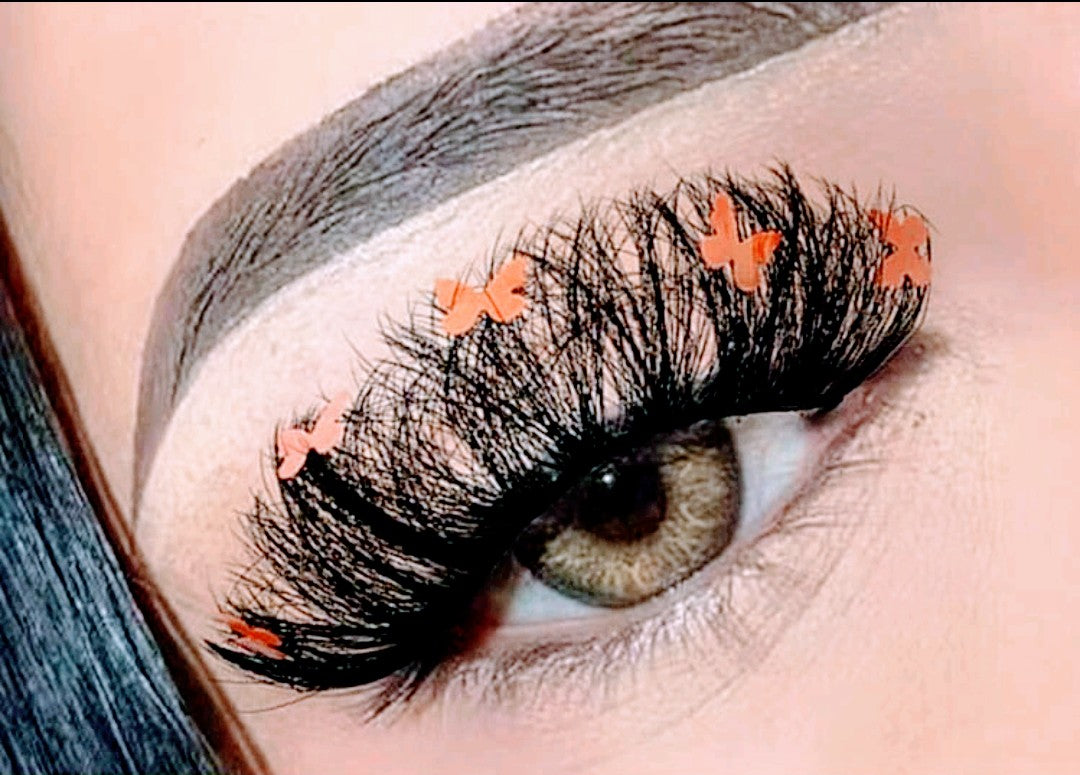 &quot;Butterfly Falls&quot; 25mm Sequin Bejeweled False Eyelashes