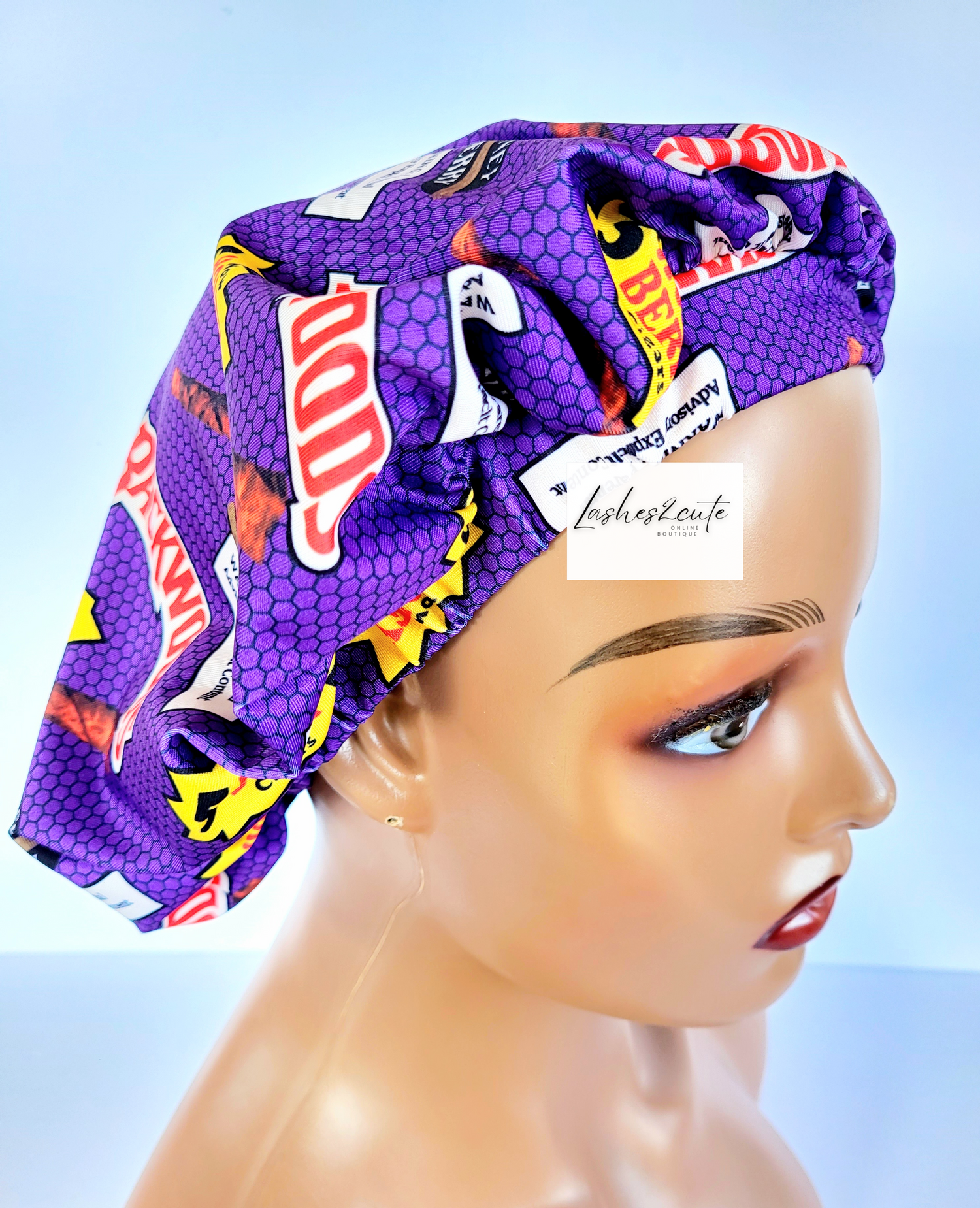 Luxury Fitted Honey Berry Purple Bonnet