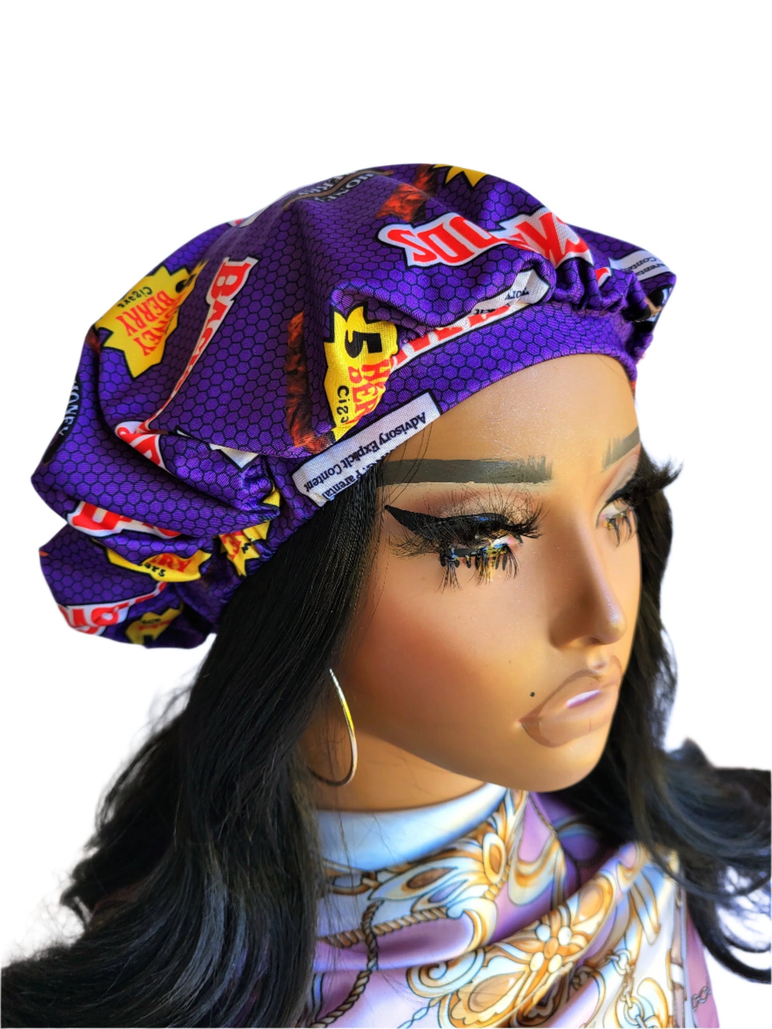 HONEY BERRY PURPLE Tight Fitted Single Layer Hair Bonnet