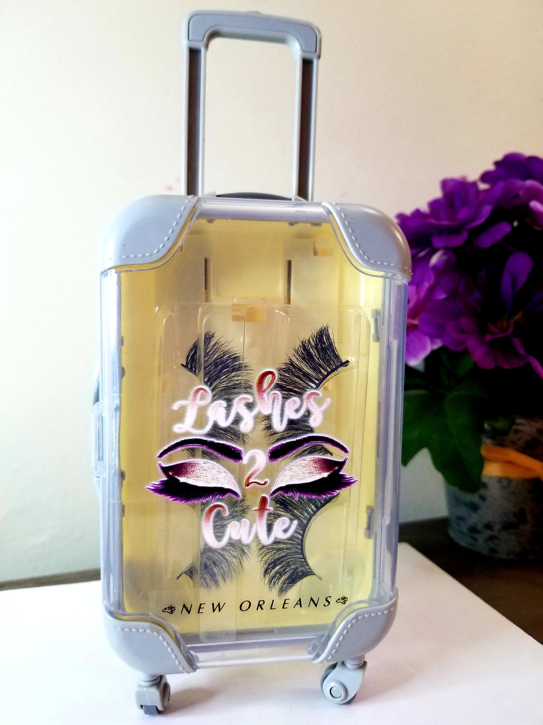 2 Pair False Eyelashes in Luggage Case-"N.O."