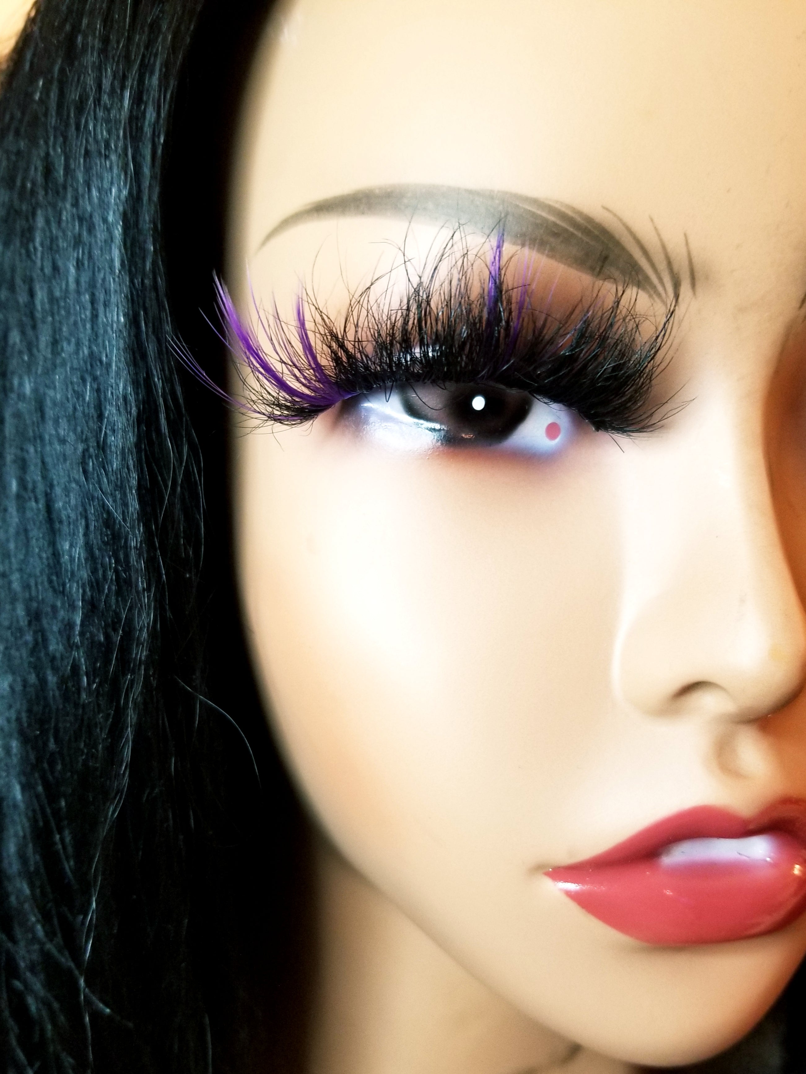 &quot;Violet&quot; 25mm Fluffy Colorful False Eyelash