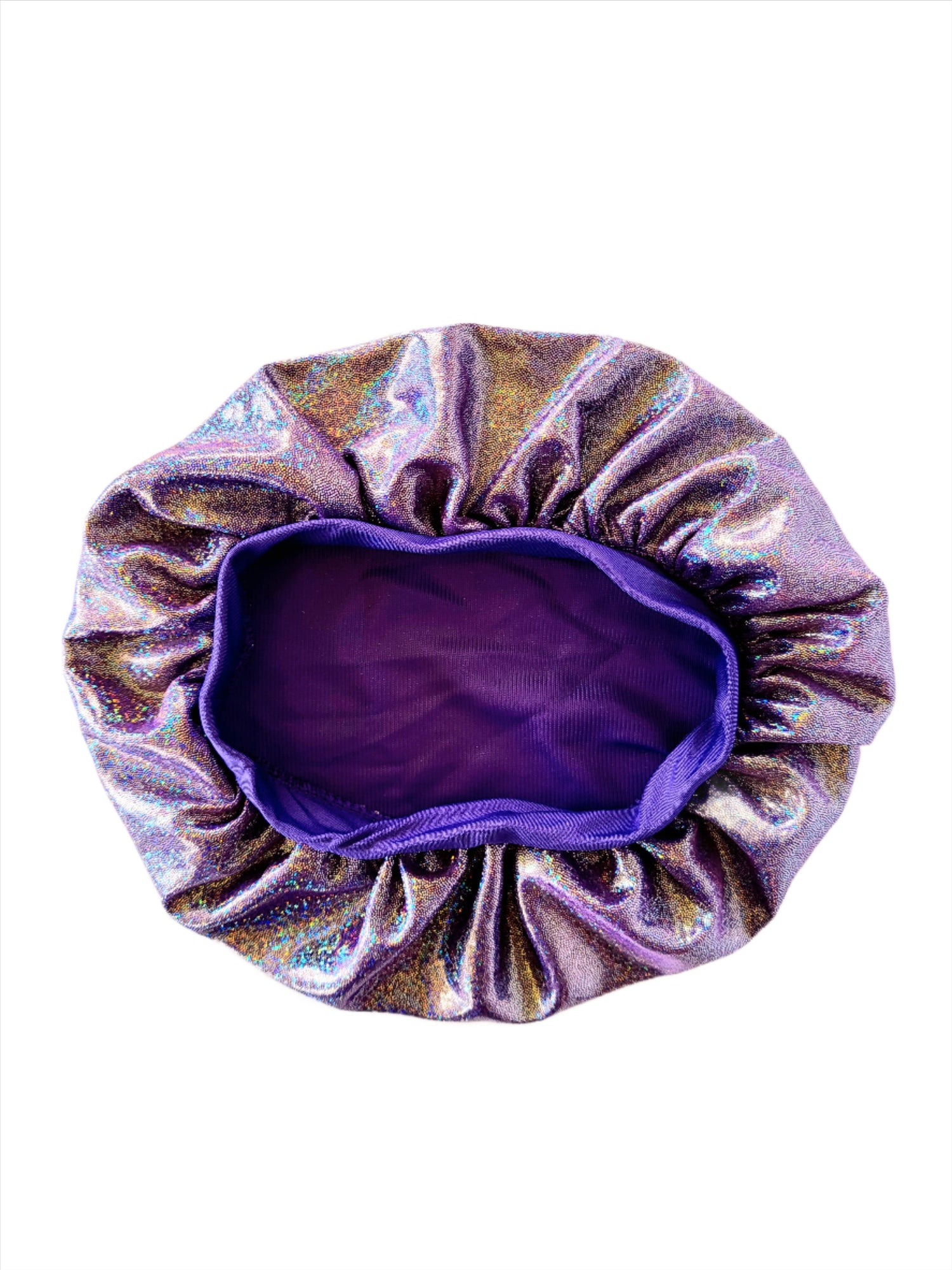 女式夜光帽子紫色珍珠